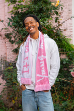 Load image into Gallery viewer, Jeangu Macrooy - Young, Awkward &amp; Lonely Theater Tour Scarf White and Pink