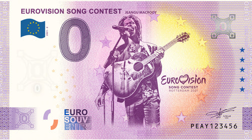 Jeangu Macrooy - 0 Euro Eurovision 2021 Banknote